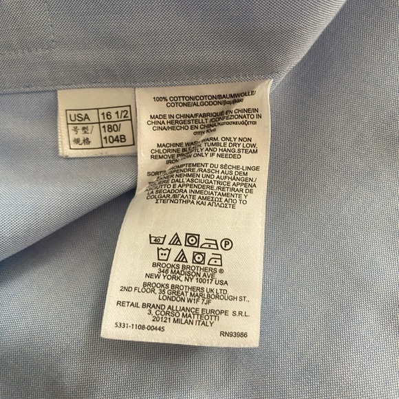 Brooks Brothers 346 and 1818 Lot of 3 Long Sleeve Shirts 17-34 & 16 1/2- 2/3 4/5 - Picture 6 of 14